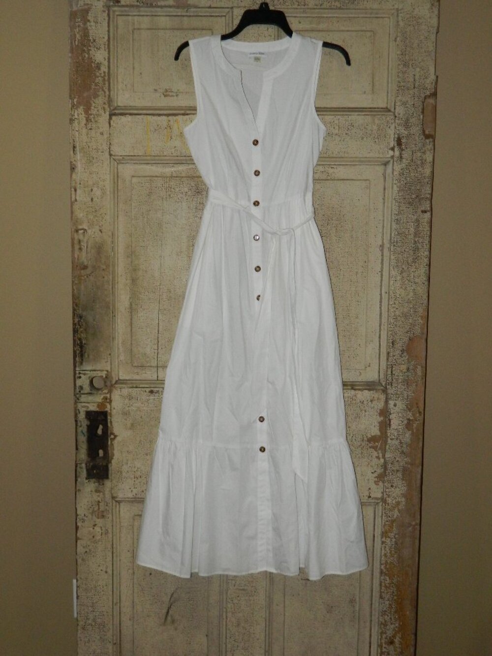 Calvin Klein Sleeveless Button Front Belted Maxi Dress Sz 2 (AA-16)